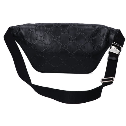 GUCCI グッチ 新品同様 645093 GGエンボスレザー ベルトバッグ ボディバッグ
