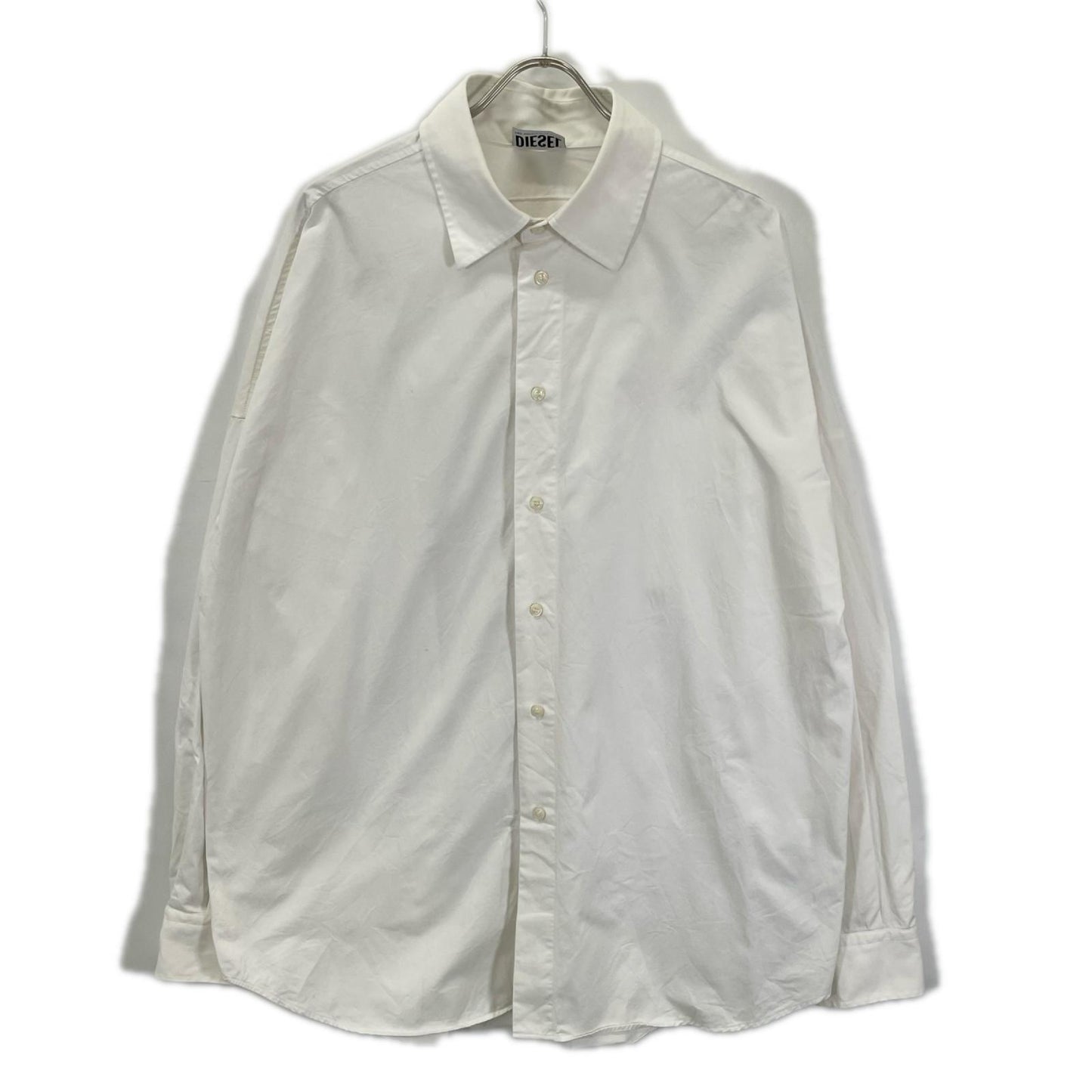 DIESEL ディーゼル 23SS ホワイト S-LIMO-LOGO オーバルD ルーズフィットシャツ トップス