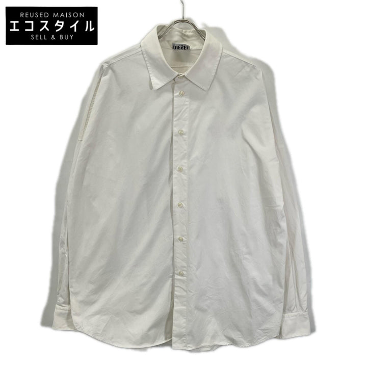 DIESEL ディーゼル 23SS ホワイト S-LIMO-LOGO オーバルD ルーズフィットシャツ トップス