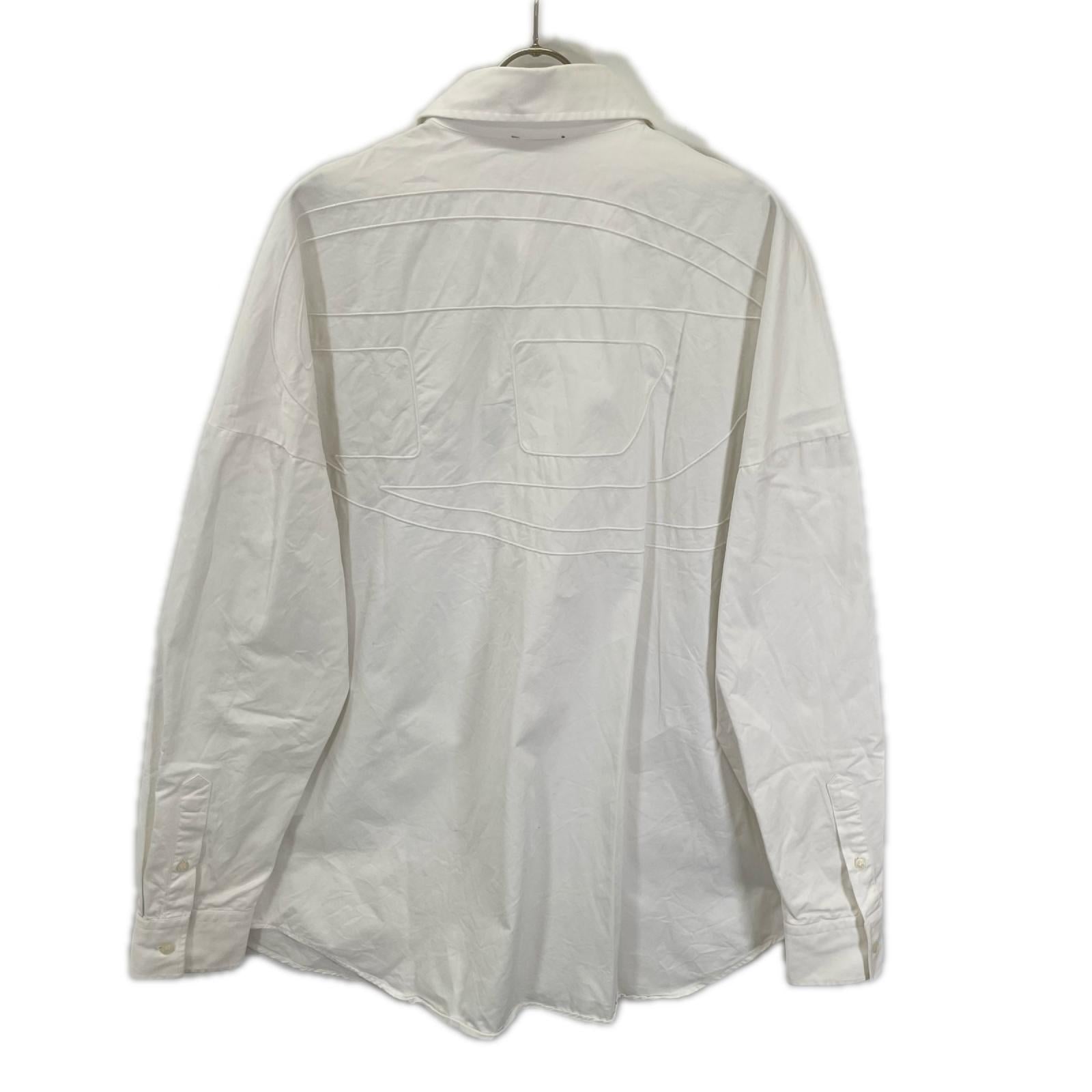 DIESEL ディーゼル 23SS ホワイト S-LIMO-LOGO オーバルD ルーズフィットシャツ トップス