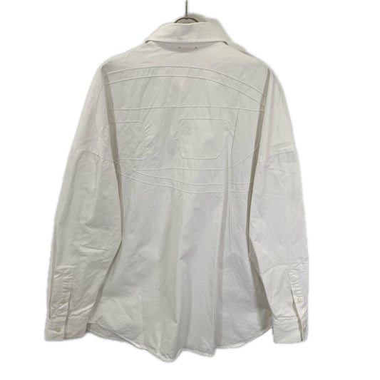 DIESEL ディーゼル 23SS ホワイト S-LIMO-LOGO オーバルD ルーズフィットシャツ トップス