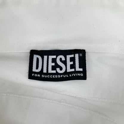 DIESEL ディーゼル 23SS ホワイト S-LIMO-LOGO オーバルD ルーズフィットシャツ トップス