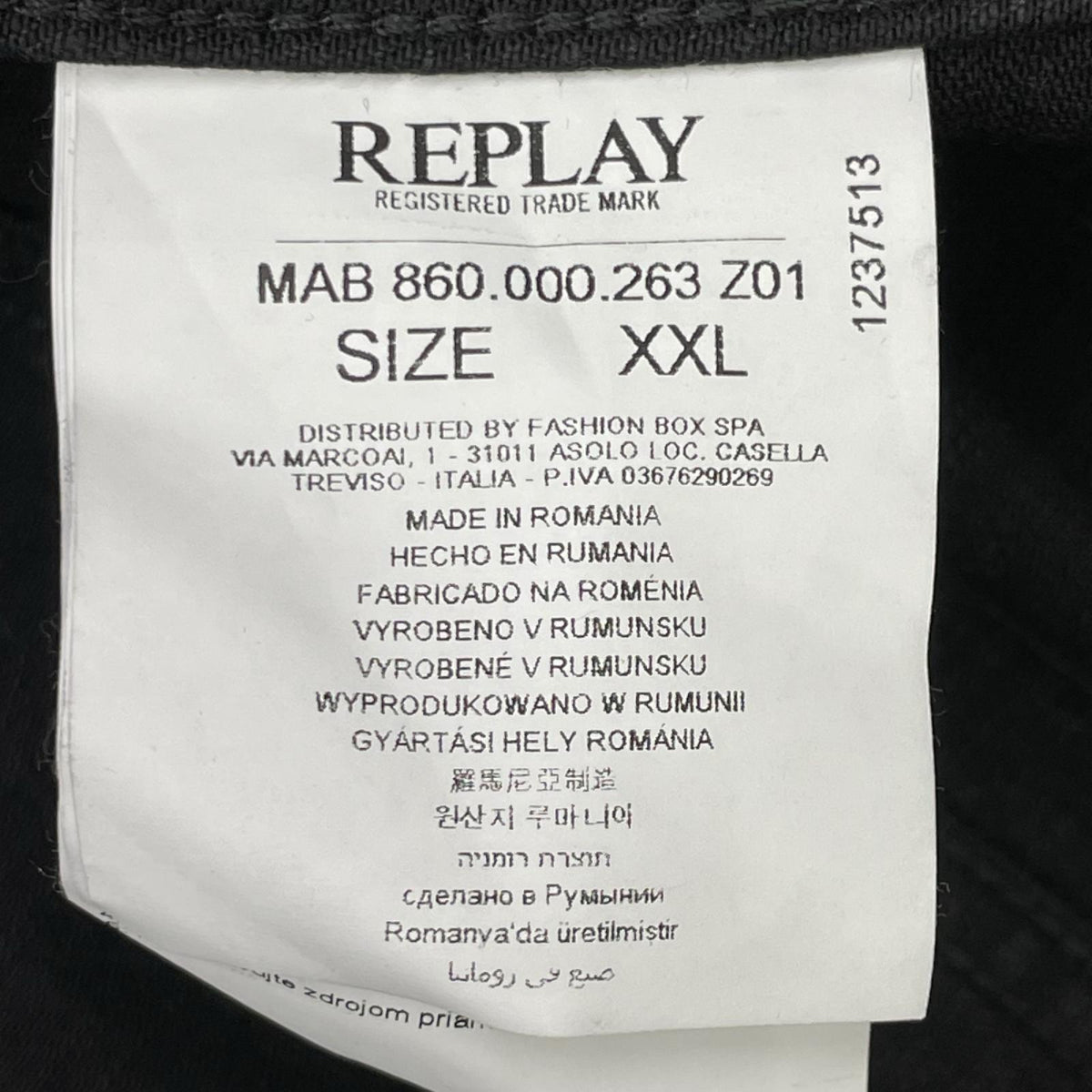 Replay リプレイ ×【ALL BLACKS】ブラック デニムジャケット ジャケット