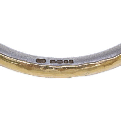 MALCOLM BETTS マルコムベッツ K22 x 925 3Pダイヤモンドチャーム コンビハンマリング バングル
