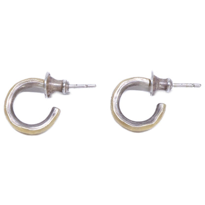 MALCOLM BETTS マルコムベッツ K22 x 925 1Pダイヤモンドコンビハンマリング ピアス