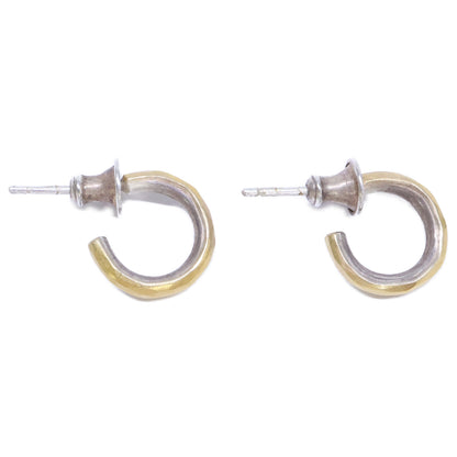MALCOLM BETTS マルコムベッツ K22 x 925 1Pダイヤモンドコンビハンマリング ピアス