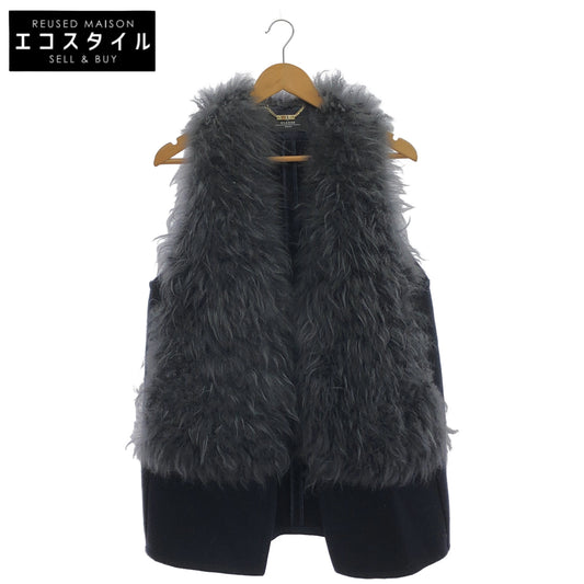 DoCLASSE ドゥクラッセ THE CLASSE 30211ー070 ネイビー カシミヤファーウールジレ トップス