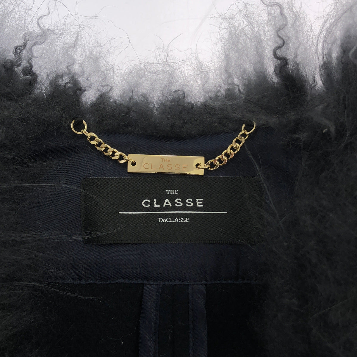 DoCLASSE ドゥクラッセ THE CLASSE 30211ー070 ネイビー カシミヤファーウールジレ トップス
