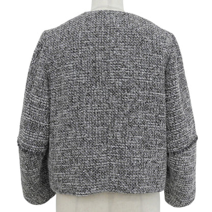 DoCLASSE ドゥクラッセ 美品 THE CLASSE ファンシーツイード Cカラー ジャケット レディース ブラック×ホワイト系 9 31405ー094 ブラック/ホワイト系 ジャケット