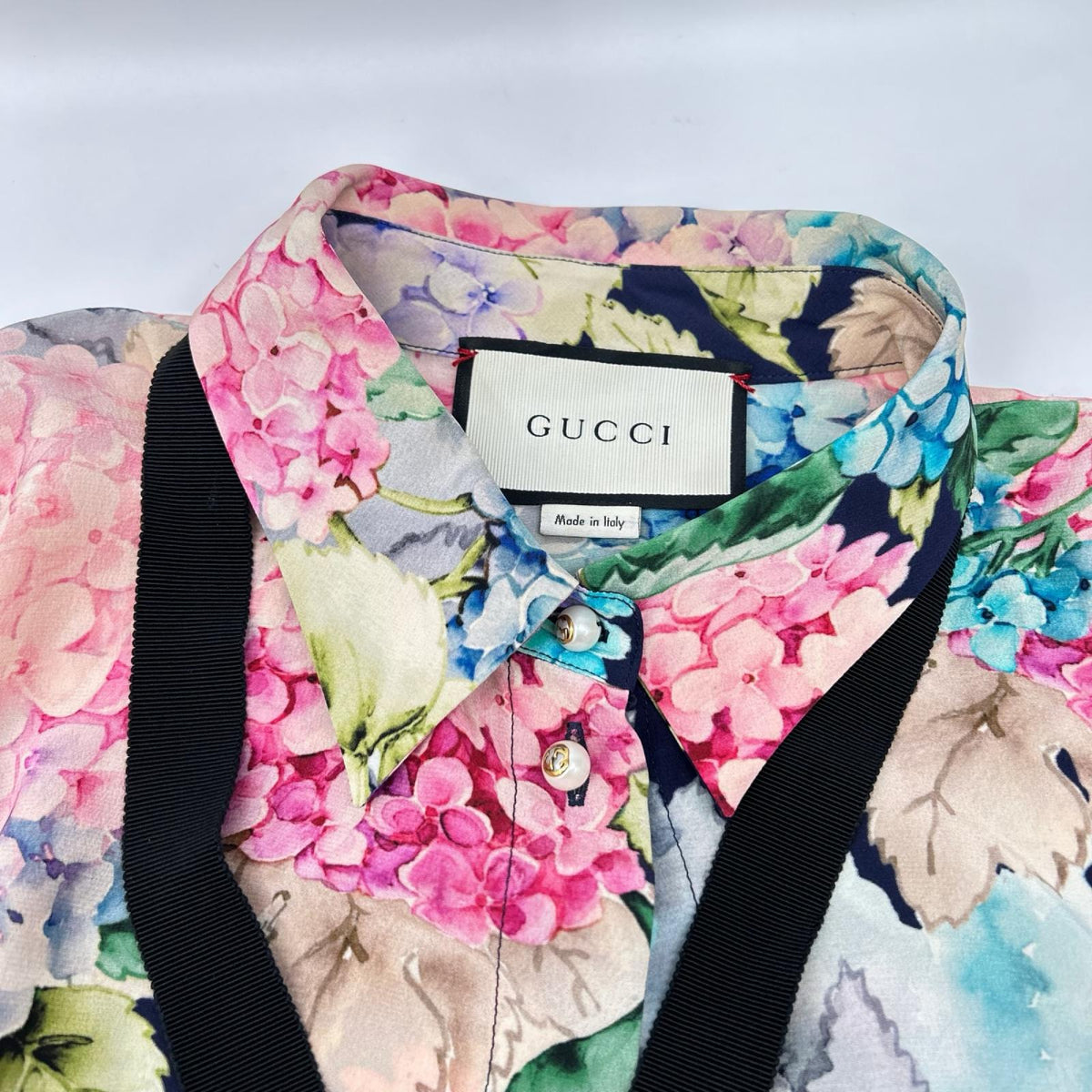 GUCCI グッチ 429058 フラワープリントシルクブラウス トップス
