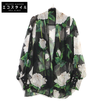DOLCE&GABBANA ドルチェアンドガッバーナ 【美品/国内正規】F5P75T/IS1LT フラワープリント シルク ブラウス トップス