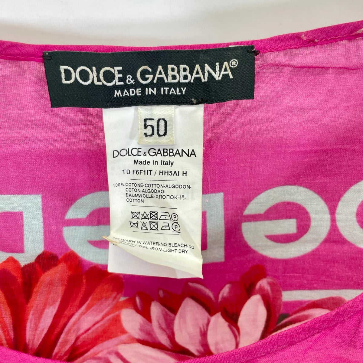 DOLCE&GABBANA ドルチェアンドガッバーナ F6F1IT/HH5AI フラワープリントコットンチュニック トップス