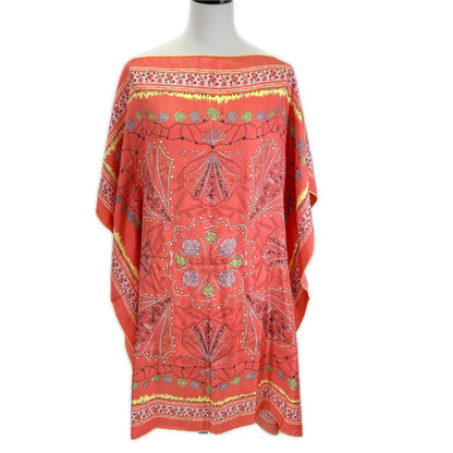 EMILIO PUCCI エミリオプッチ 1HWL97 ピンク シェルプリントスカーフワンピース ワンピース