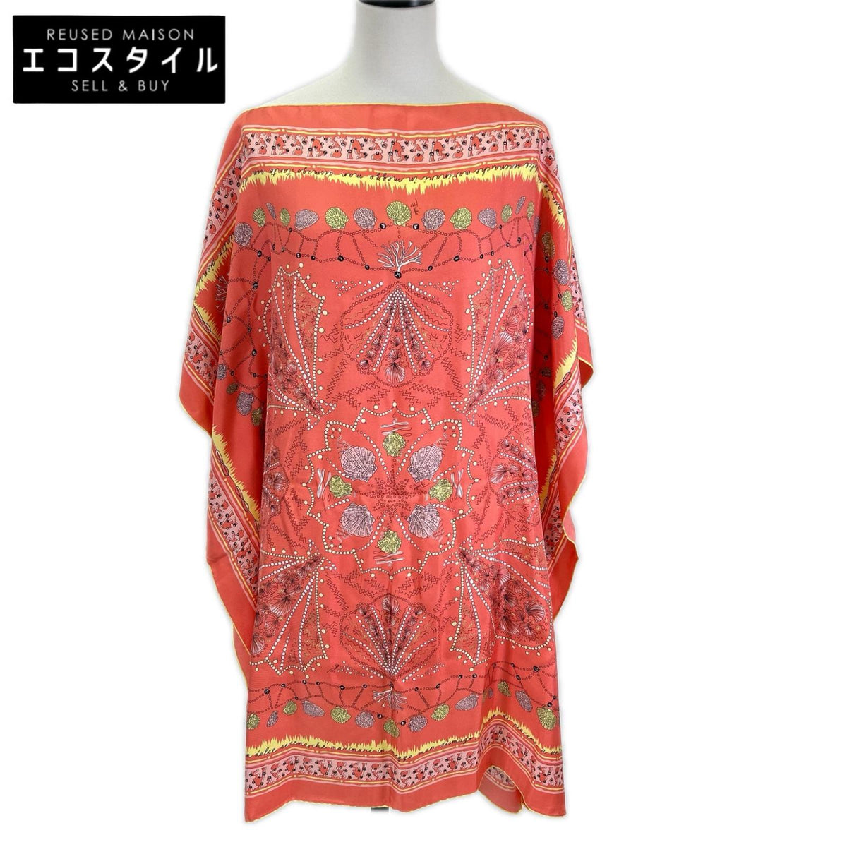 EMILIO PUCCI エミリオプッチ 1HWL97 ピンク シェルプリントスカーフワンピース ワンピース