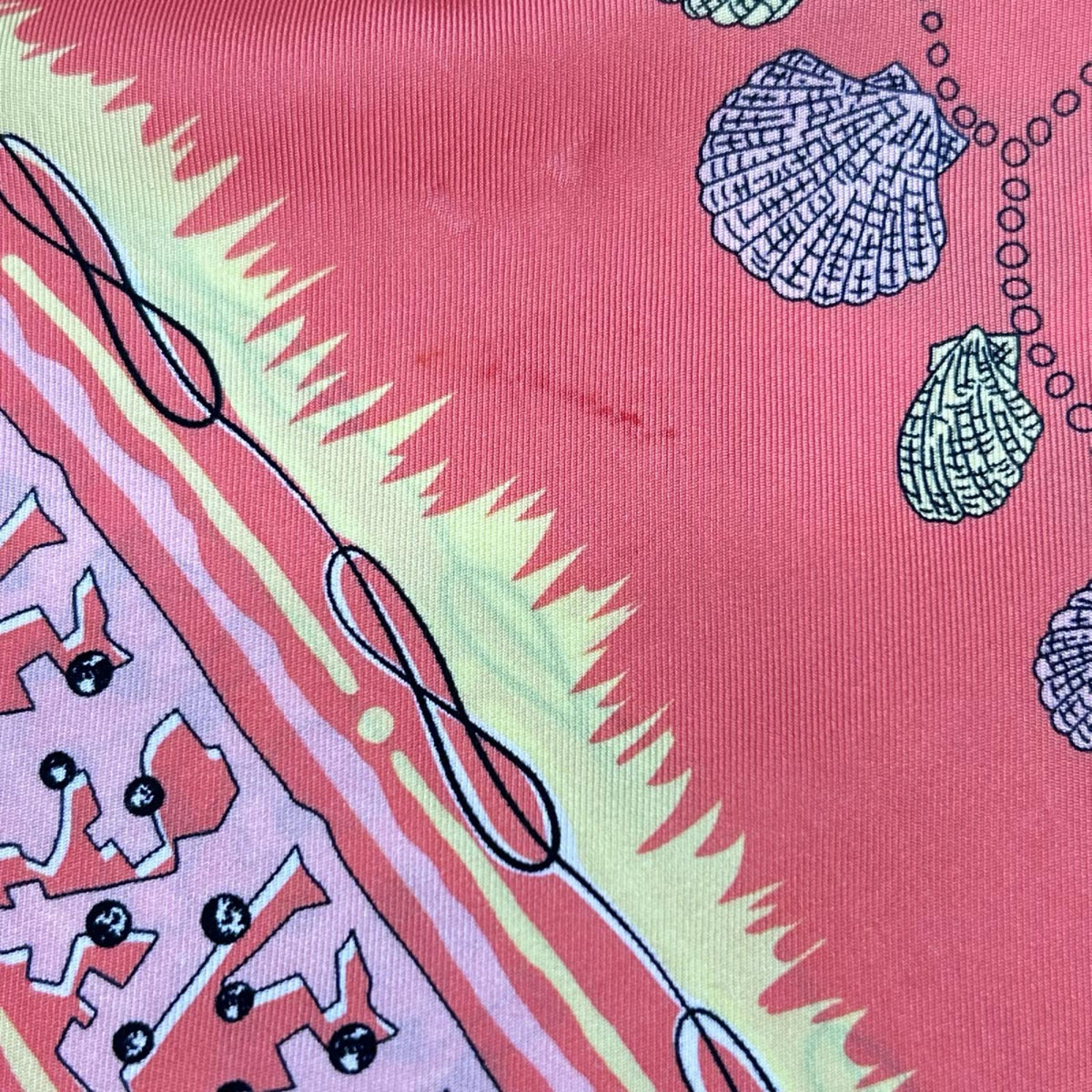 EMILIO PUCCI エミリオプッチ 1HWL97 ピンク シェルプリントスカーフワンピース ワンピース