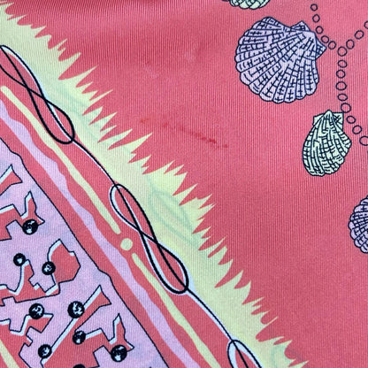 EMILIO PUCCI エミリオプッチ 1HWL97 ピンク シェルプリントスカーフワンピース ワンピース