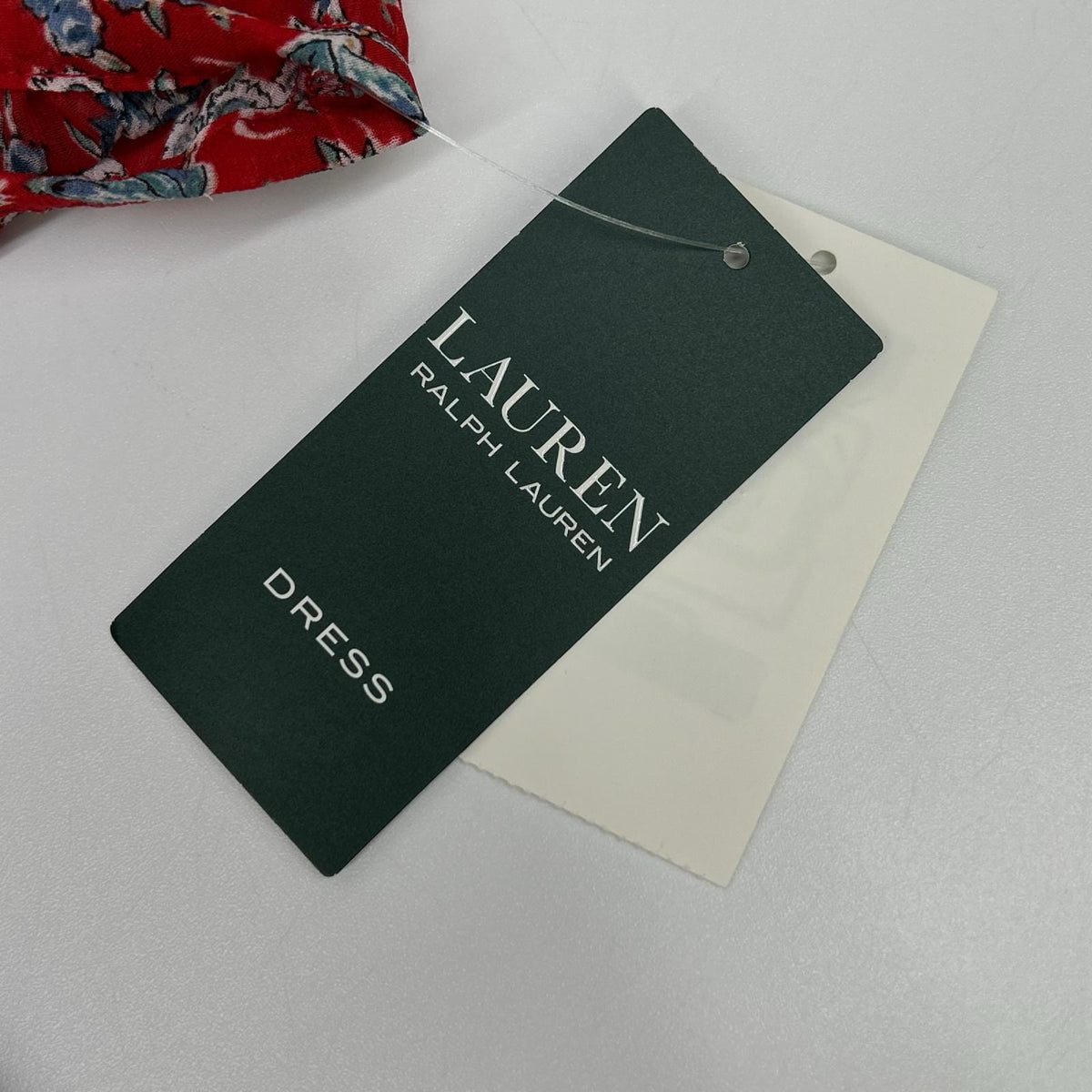 LAUREN RALPH LAUREN ローレン ラルフローレン レッドフラワープリント カシュクールL/Sワンピース ワンピース