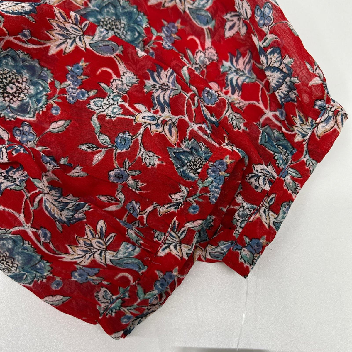 LAUREN RALPH LAUREN ローレン ラルフローレン レッドフラワープリント カシュクールL/Sワンピース ワンピース