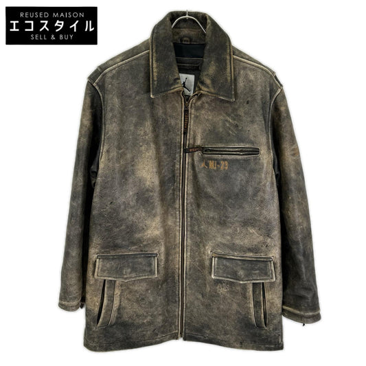 NIKE ナイキ 90s 920220 カーキ MJ-23 レザー ライダースジャケット ジャケット