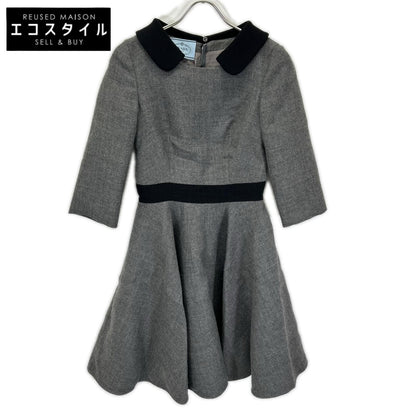 PRADA プラダ 15年 P32A5 8152 1JZ9 グレー フレアドレスワンピース ワンピース