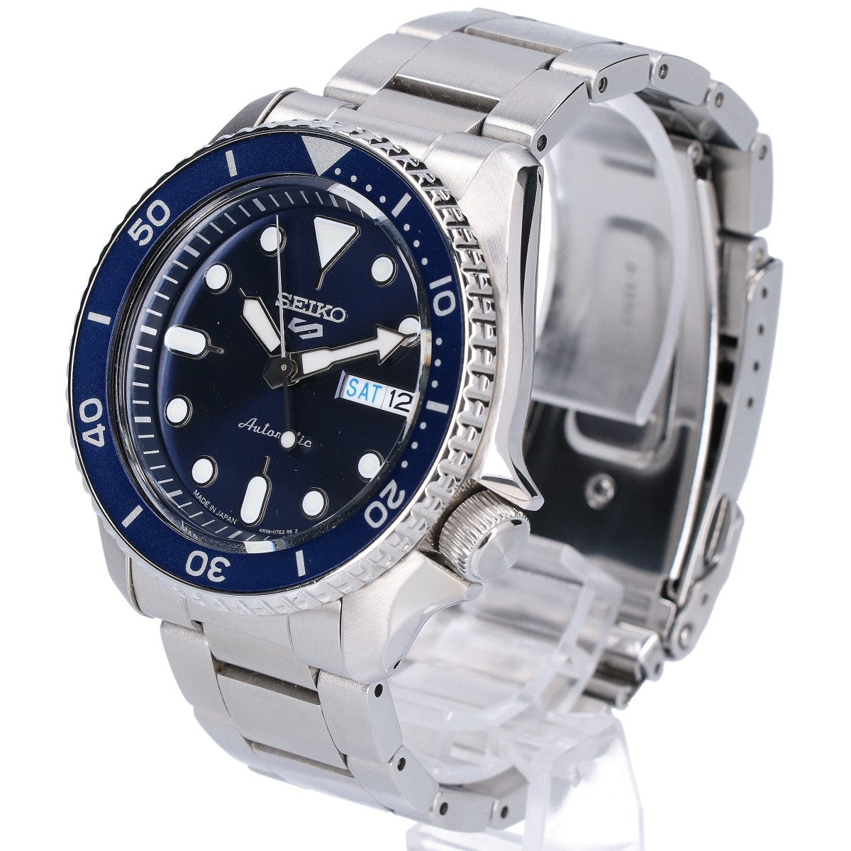 SEIKO セイコー 【美品】SBSA001 4R36 5スポーツ SKX series デイデイト シースルーバック 自動巻き 腕時計