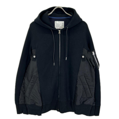 sacai サカイ SCM-219 Sponge Sweat x Nylon Twill Hoodie トップス