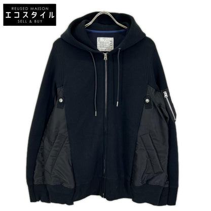 sacai サカイ SCM-219 Sponge Sweat x Nylon Twill Hoodie トップス