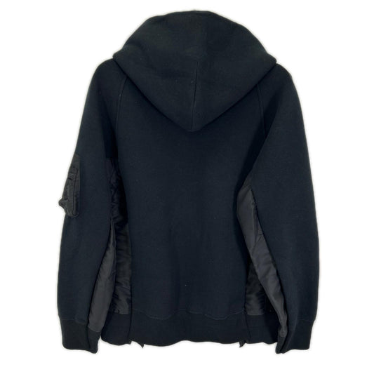 sacai サカイ SCM-219 Sponge Sweat x Nylon Twill Hoodie トップス