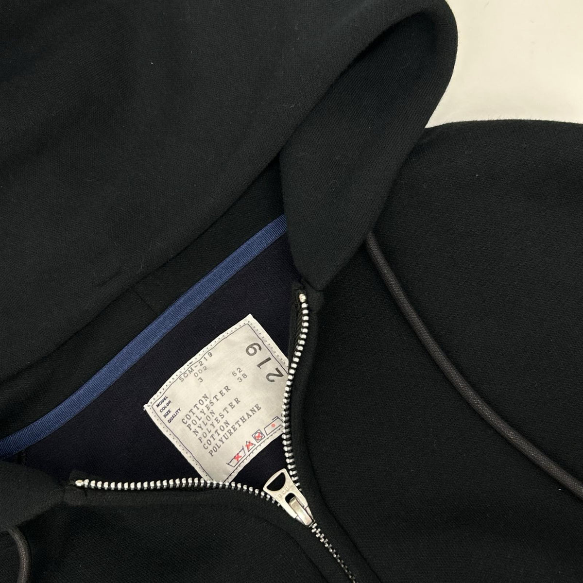 sacai サカイ SCM-219 Sponge Sweat x Nylon Twill Hoodie トップス