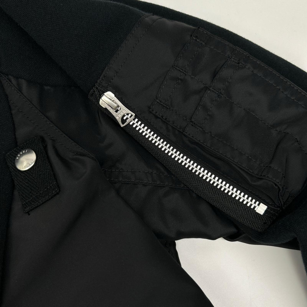 sacai サカイ SCM-219 Sponge Sweat x Nylon Twill Hoodie トップス