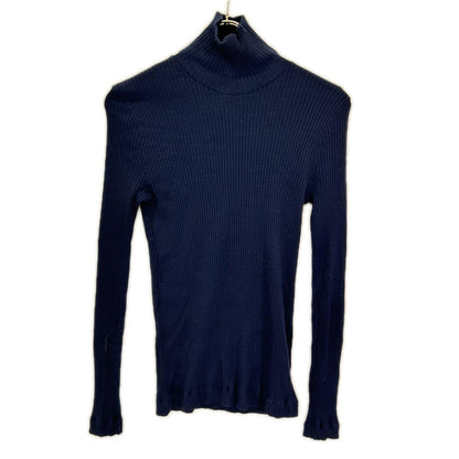 DRIES VAN NOTEN ドリスヴァンノッテン ネイビー ハイネックリブニット トップス