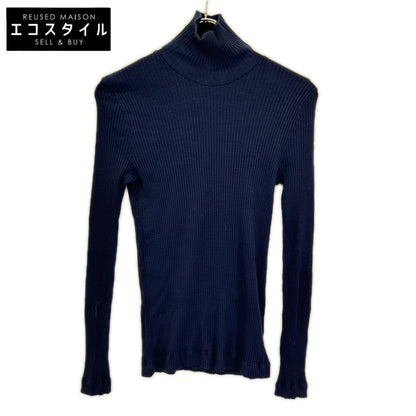 DRIES VAN NOTEN ドリスヴァンノッテン ネイビー ハイネックリブニット トップス