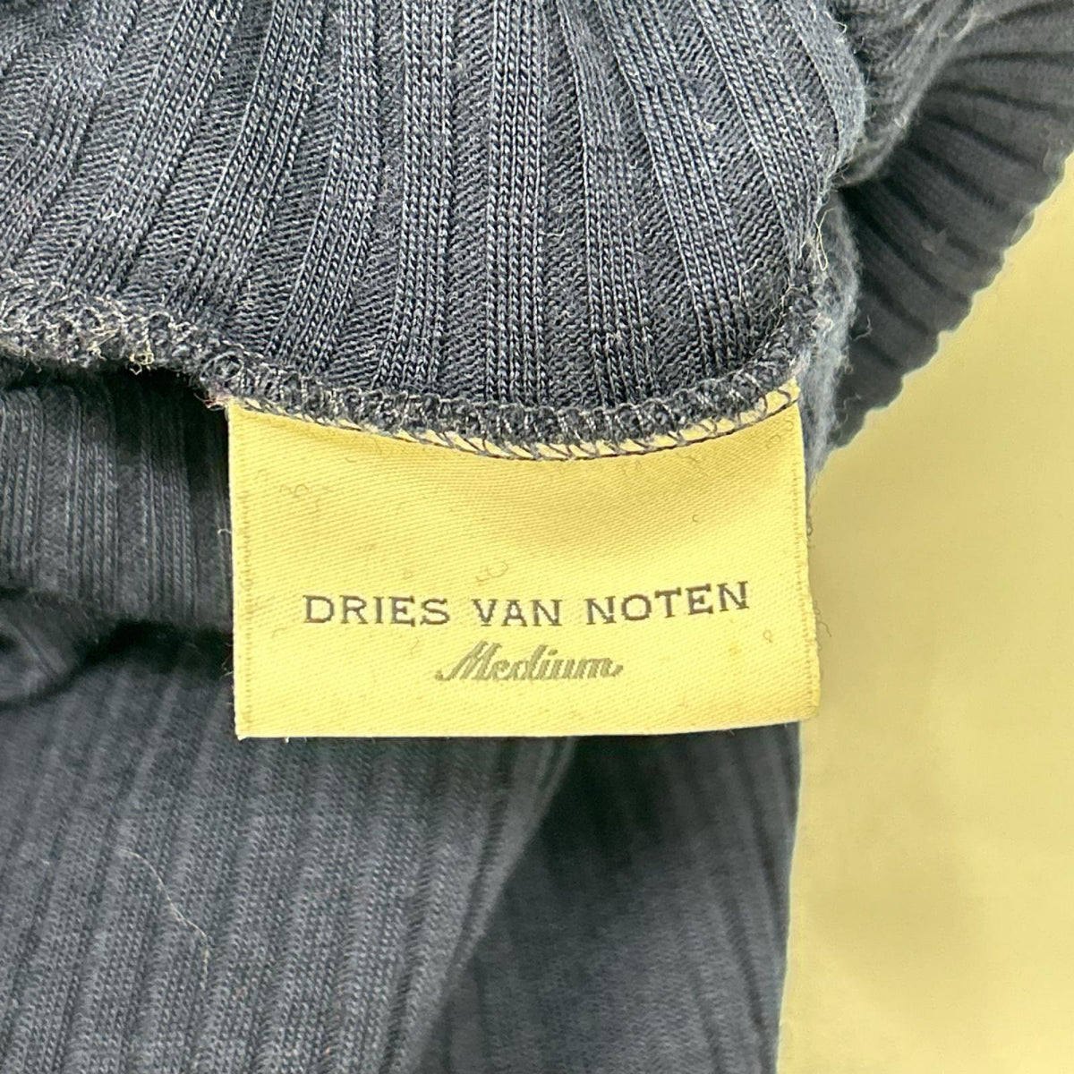 DRIES VAN NOTEN ドリスヴァンノッテン ネイビー ハイネックリブニット トップス
