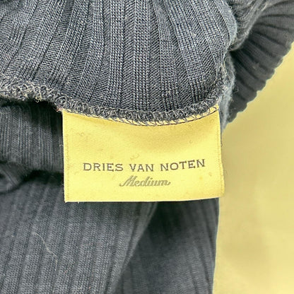 DRIES VAN NOTEN ドリスヴァンノッテン ネイビー ハイネックリブニット トップス