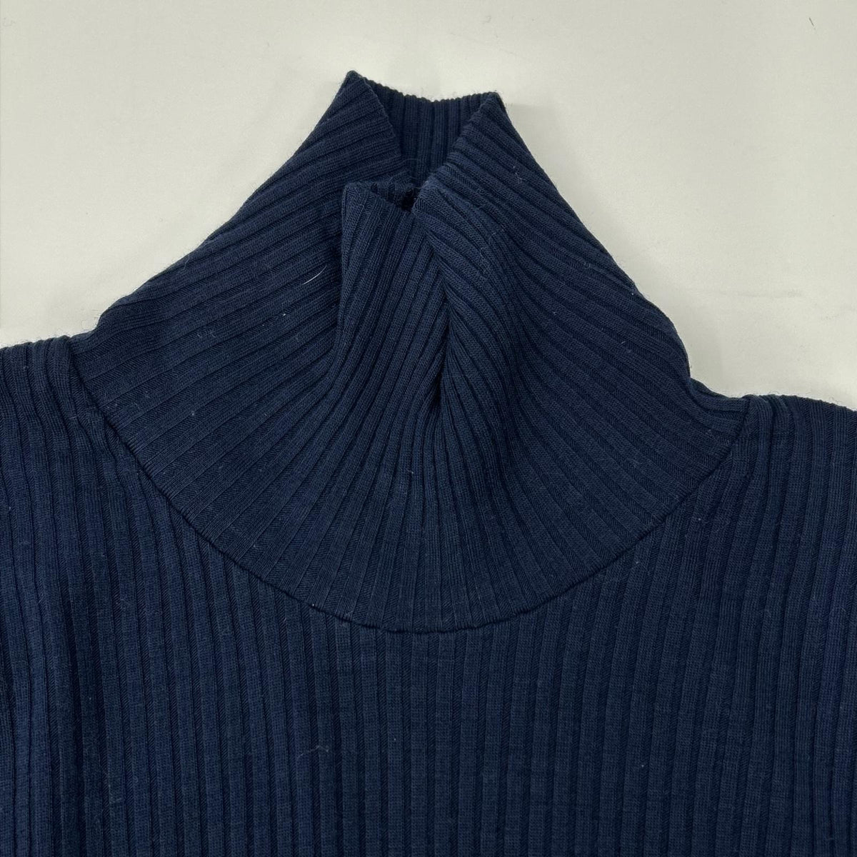 DRIES VAN NOTEN ドリスヴァンノッテン ネイビー ハイネックリブニット トップス