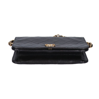 CHANEL シャネル 4番台 プッシュロック ミニマトラッセ チェーン ショルダーバッグ