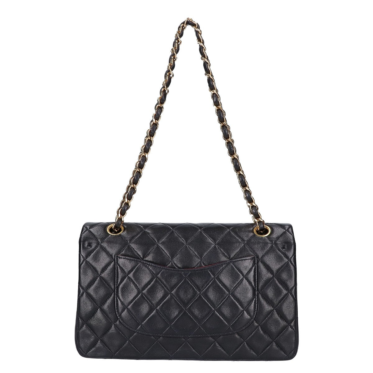 CHANEL シャネル A01112 5番台 ラムスキン ダブルフラップ マトラッセ25 チェーン ショルダーバッグ