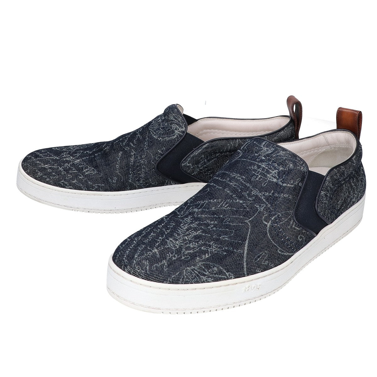 berluti ベルルッティ プレイタイムスクリットデニムカリグラフィ スリッポンスニーカー シューズ
