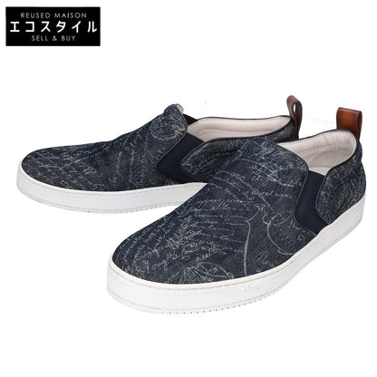 berluti ベルルッティ プレイタイムスクリットデニムカリグラフィ スリッポンスニーカー シューズ