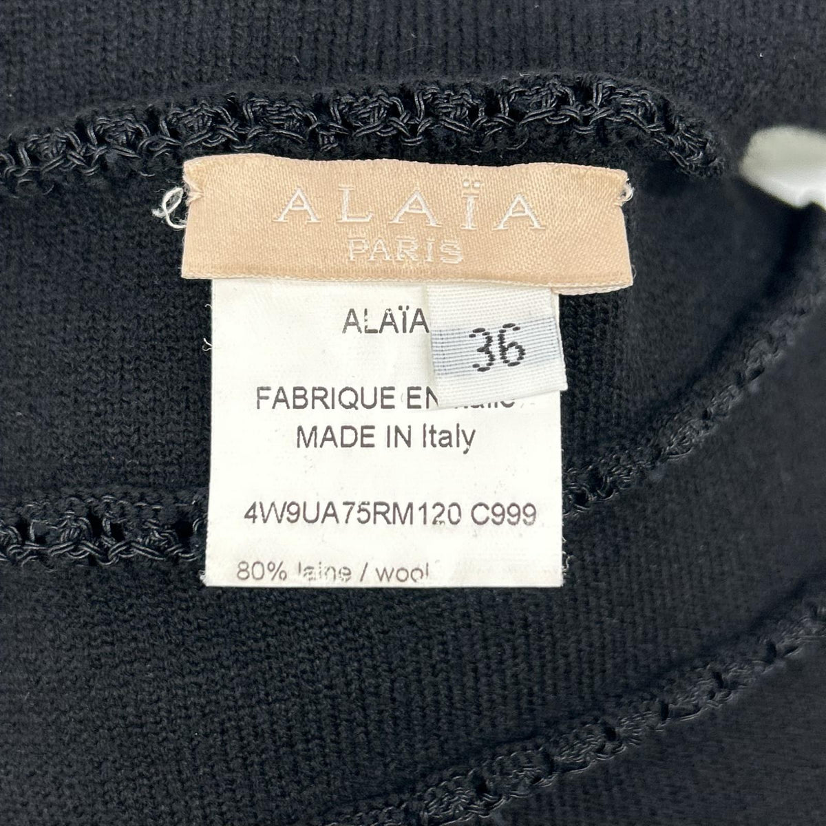 ALAIA アライア 4W9UA75RM120 ブラック カーディガン トップス