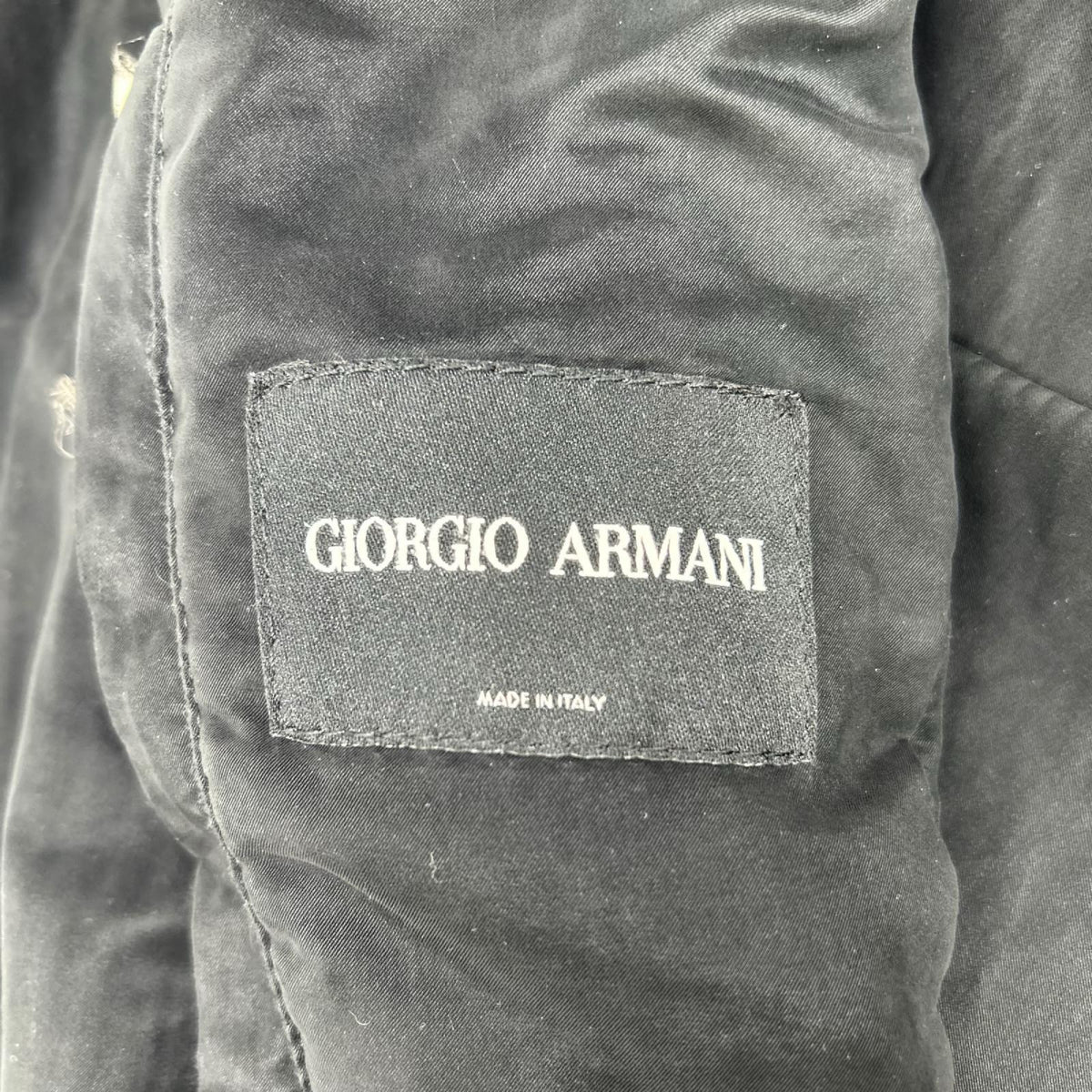 GIORGIOARMANI ジョルジオアルマーニ BG2314 黒タグ ベロア切り替え襟テーラードジャケット ジャケット
