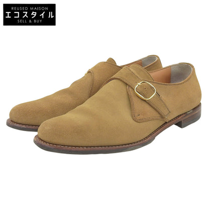 SCOTCH GRAIN スコッチグレイン 美品 シングルモンク スエード プレーントゥシューズ メンズ ベージュ系 5397 シューズ