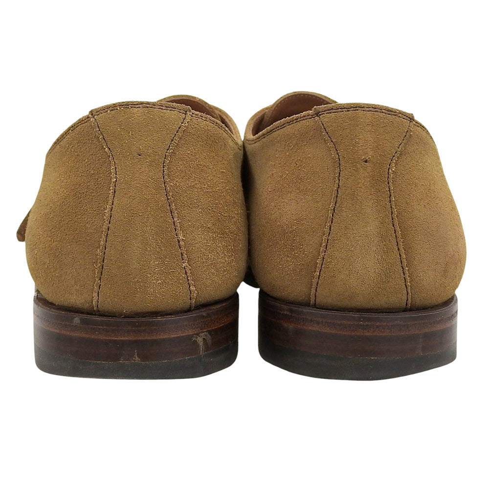 SCOTCH GRAIN スコッチグレイン 美品 シングルモンク スエード プレーントゥシューズ メンズ ベージュ系 5397 シューズ