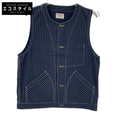 schott ショット 3122067 ネイビー OLD HICKORY DENIM VEST ベスト