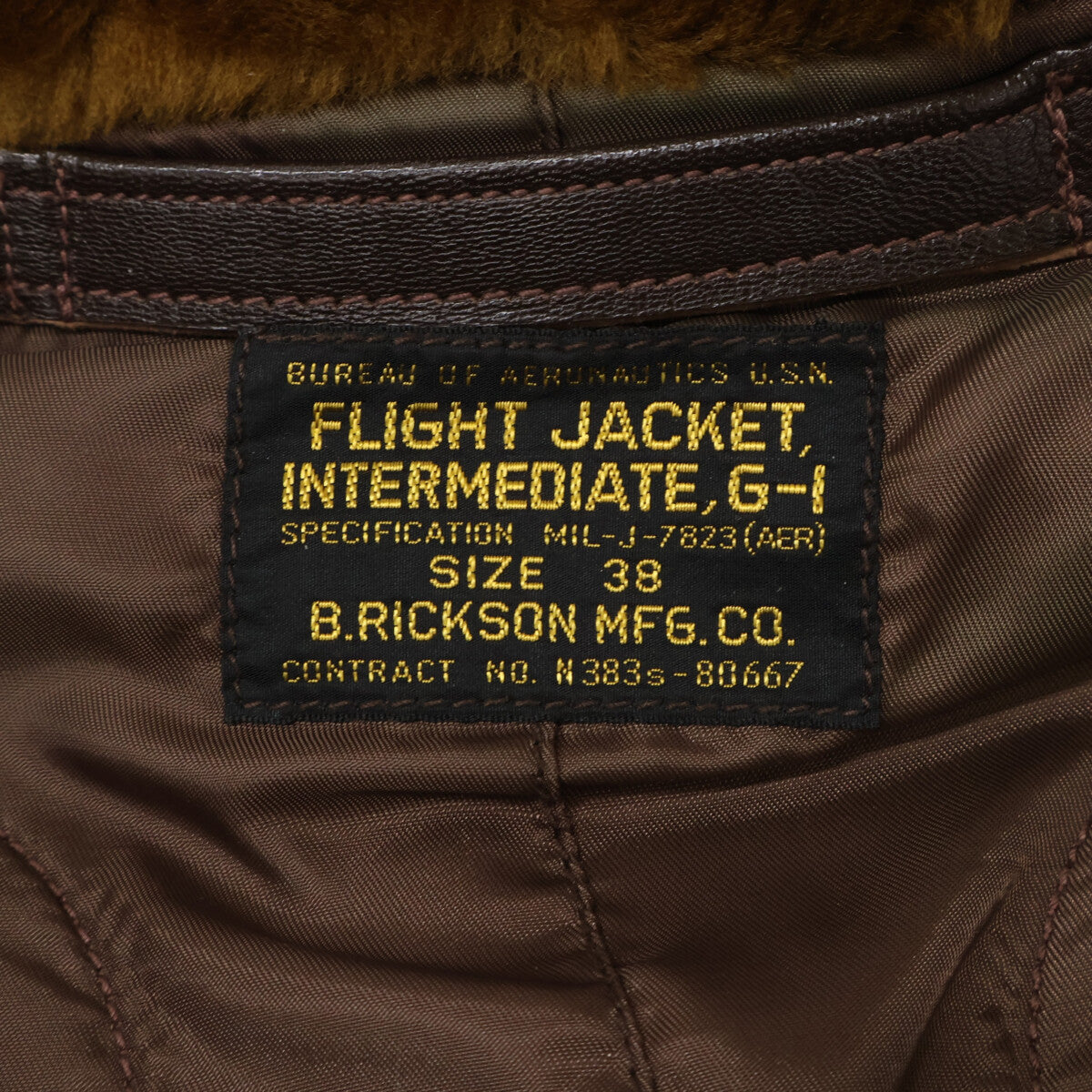 BUZZ RICKSON'S バズリクソンズ 【美品】BR80191 G-1 ゴートレザー フライトジャケット ジャケット