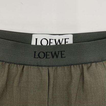 LOEWE ロエベ S359Y04XGS カーキ ウール トラウザーズパンツ ボトムス