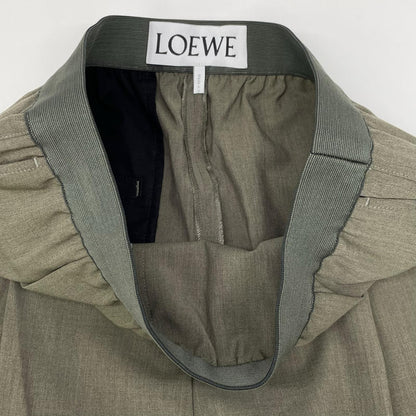 LOEWE ロエベ S359Y04XGS カーキ ウール トラウザーズパンツ ボトムス