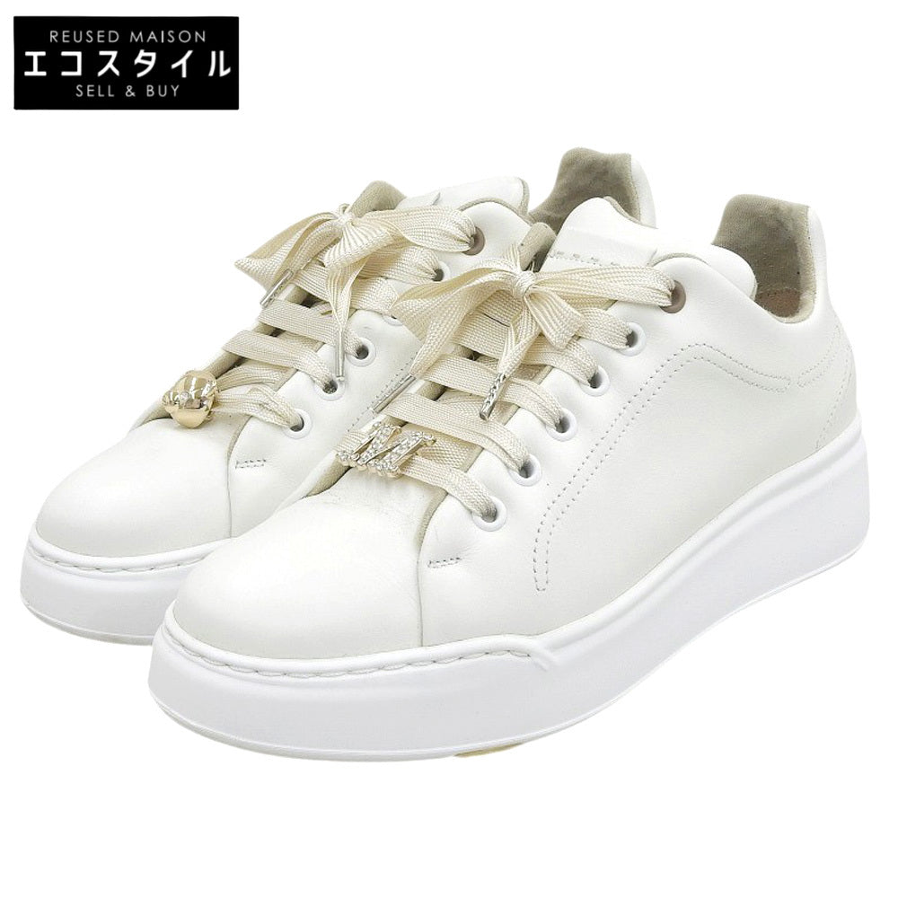 Max Mara マックスマーラ 美品 MXAMAXIVJ スニーカー シューズ レディース ホワイト 25.0cm シューズ