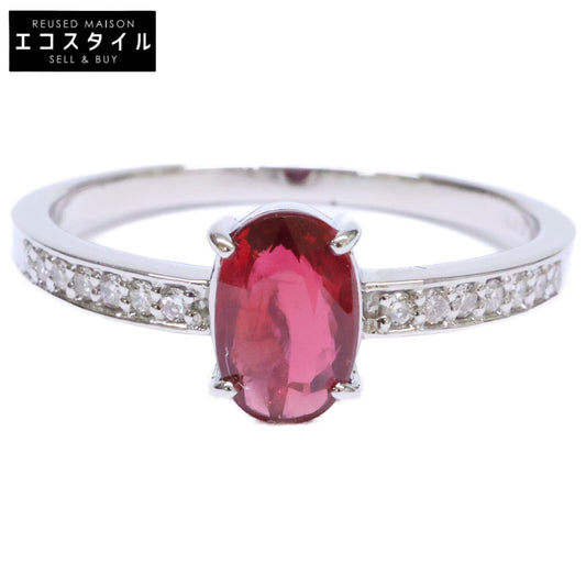 QVC QVC 新品同様 Pt950 ピジョンブラッド非加熱ルビー1.00ct ダイヤモンドD0.10ct リング 指輪