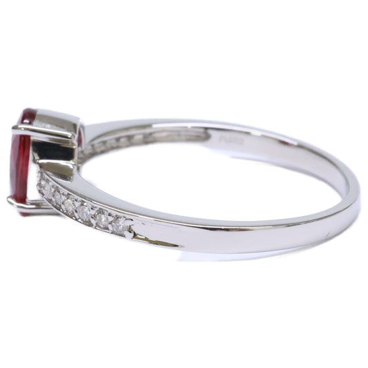 QVC QVC 新品同様 Pt950 ピジョンブラッド非加熱ルビー1.00ct ダイヤモンドD0.10ct リング 指輪
